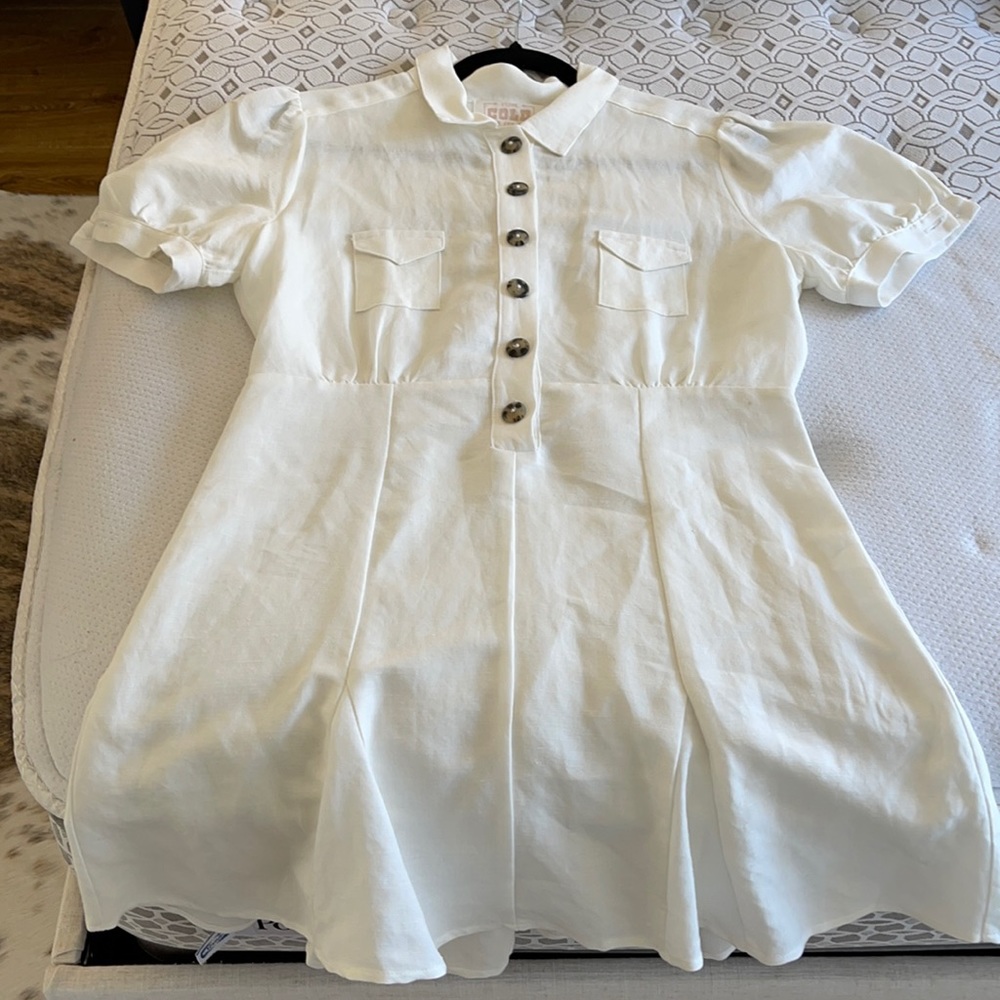 Stone cold fox linen dress